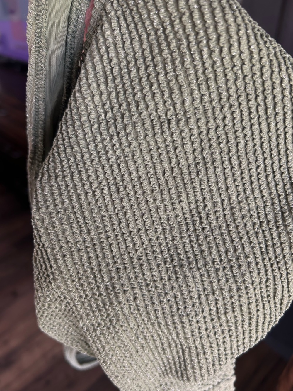NWOT Aerie Olive Textured One-Piece Swimsuit - Picture 7 of 7
